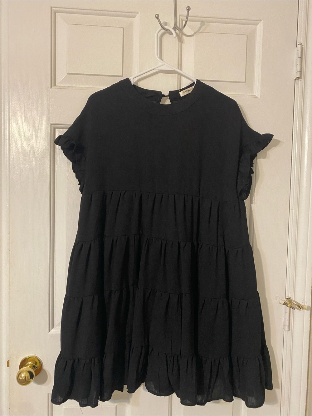 Women’s Black Tiered Ruffle Dress